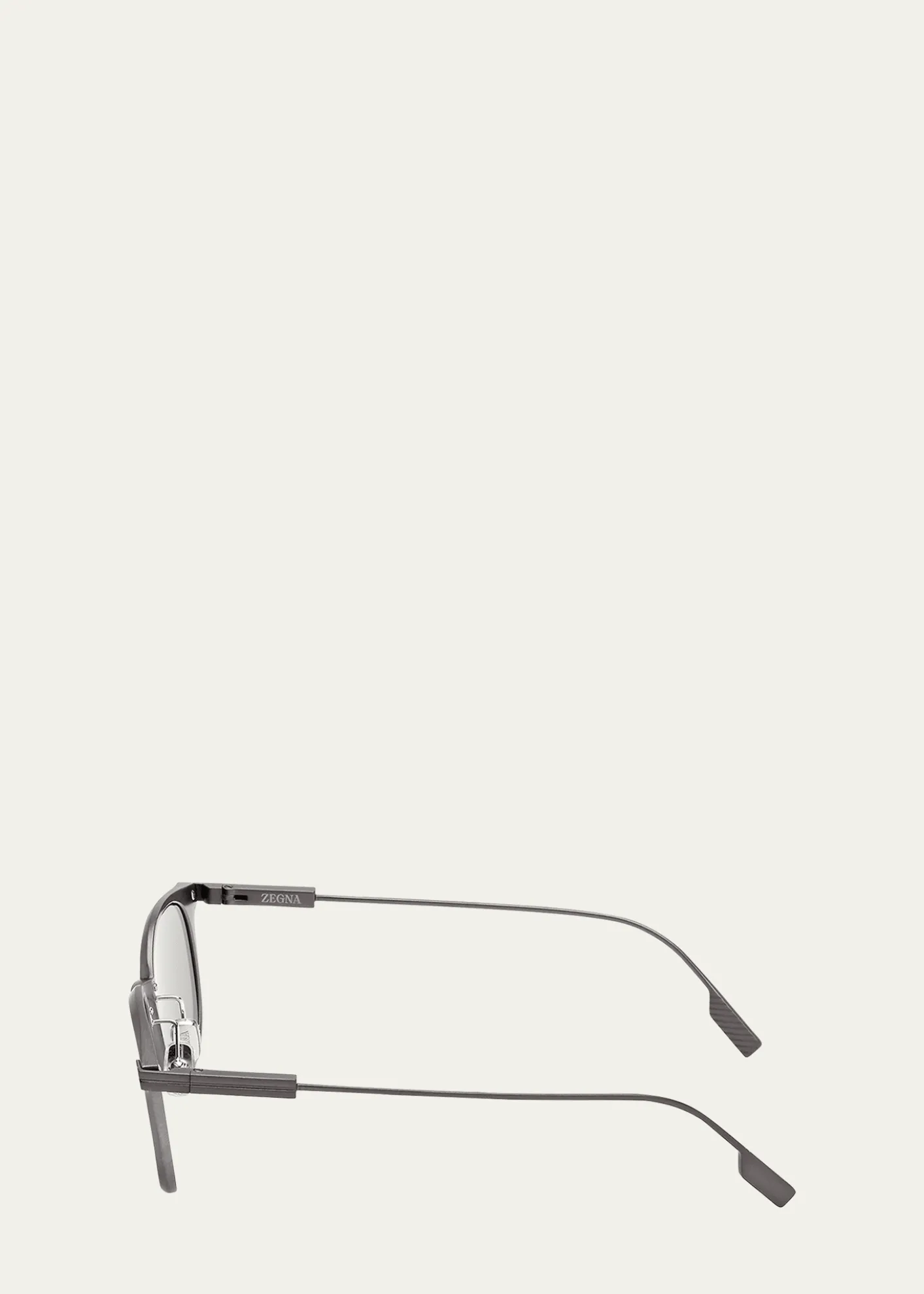 ZEGNAMen's Round Metal Sunglasses