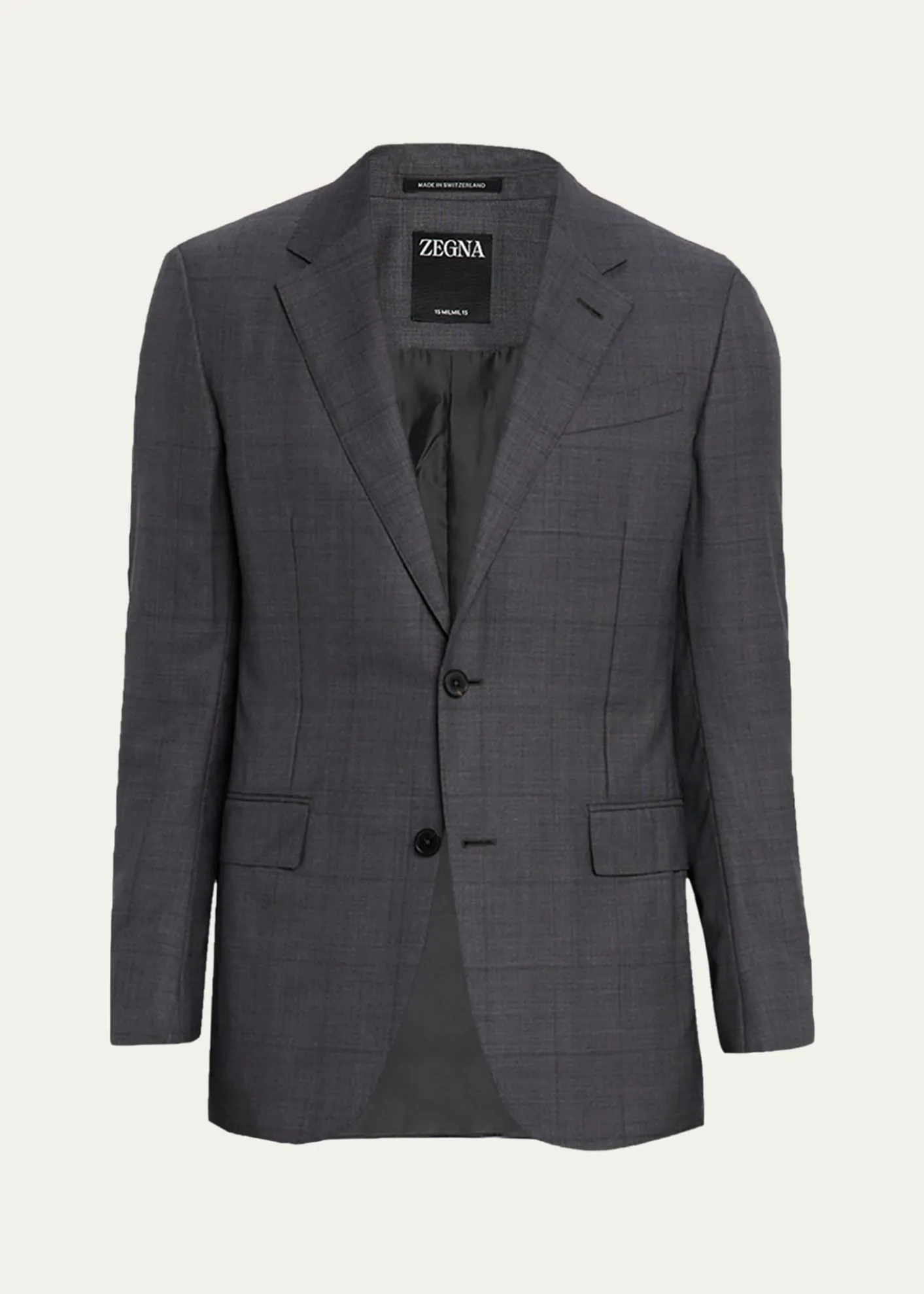 ZEGNAMen's Tonal Plaid 15milmil15 Wool Suit