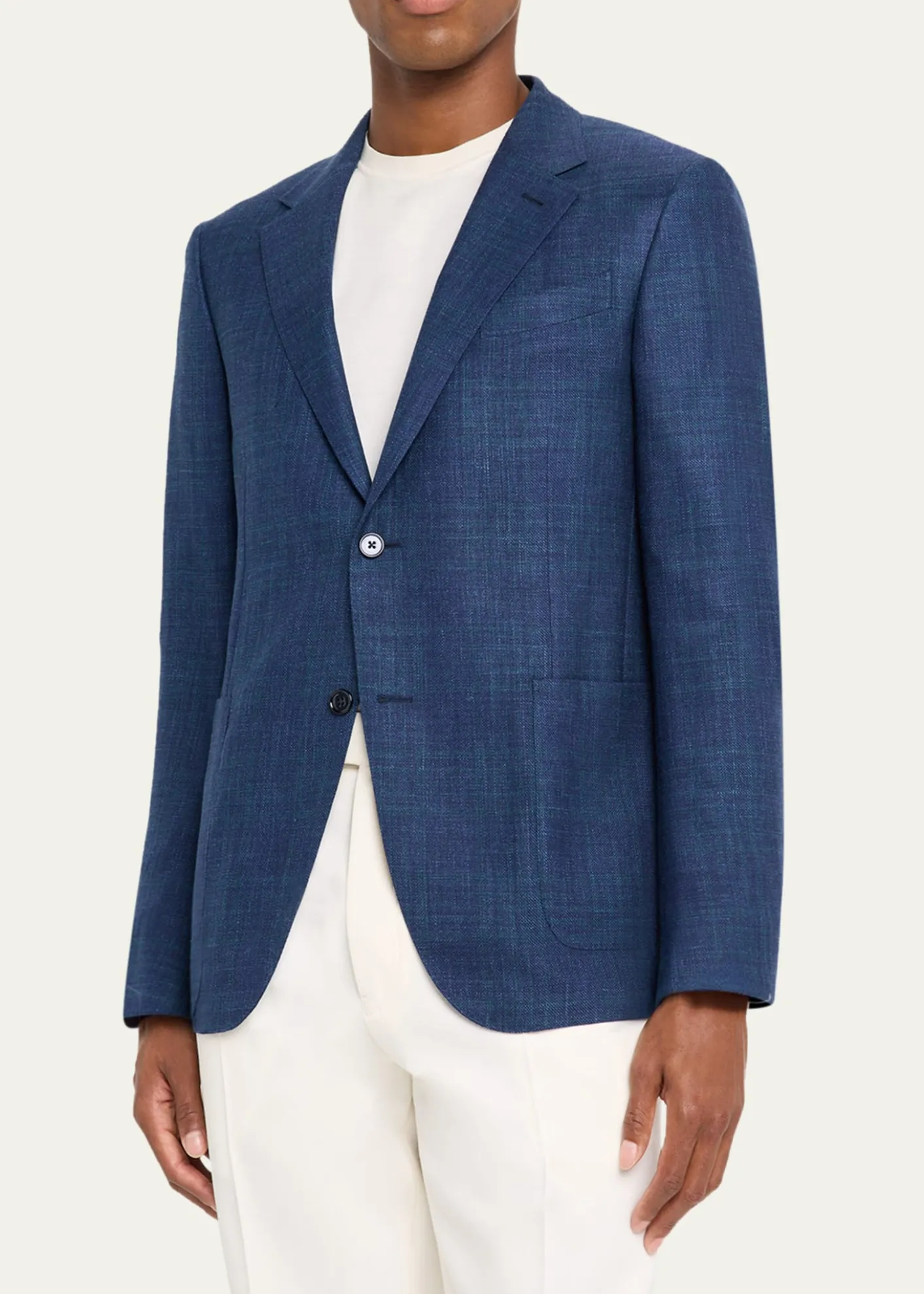 ZEGNAMen's Tonal Plaid Single-Breasted Sport Coat