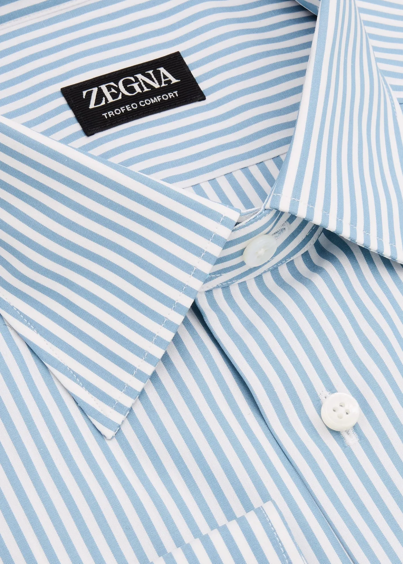 ZEGNAMen's Trofeo Cotton Stripe Dress Shirt