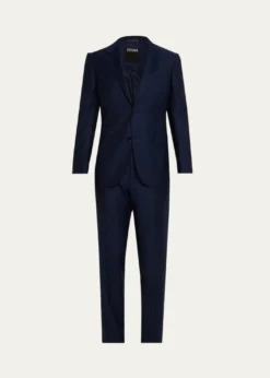 ZEGNAMen's Wool Tonal Check Two-Piece Suit
