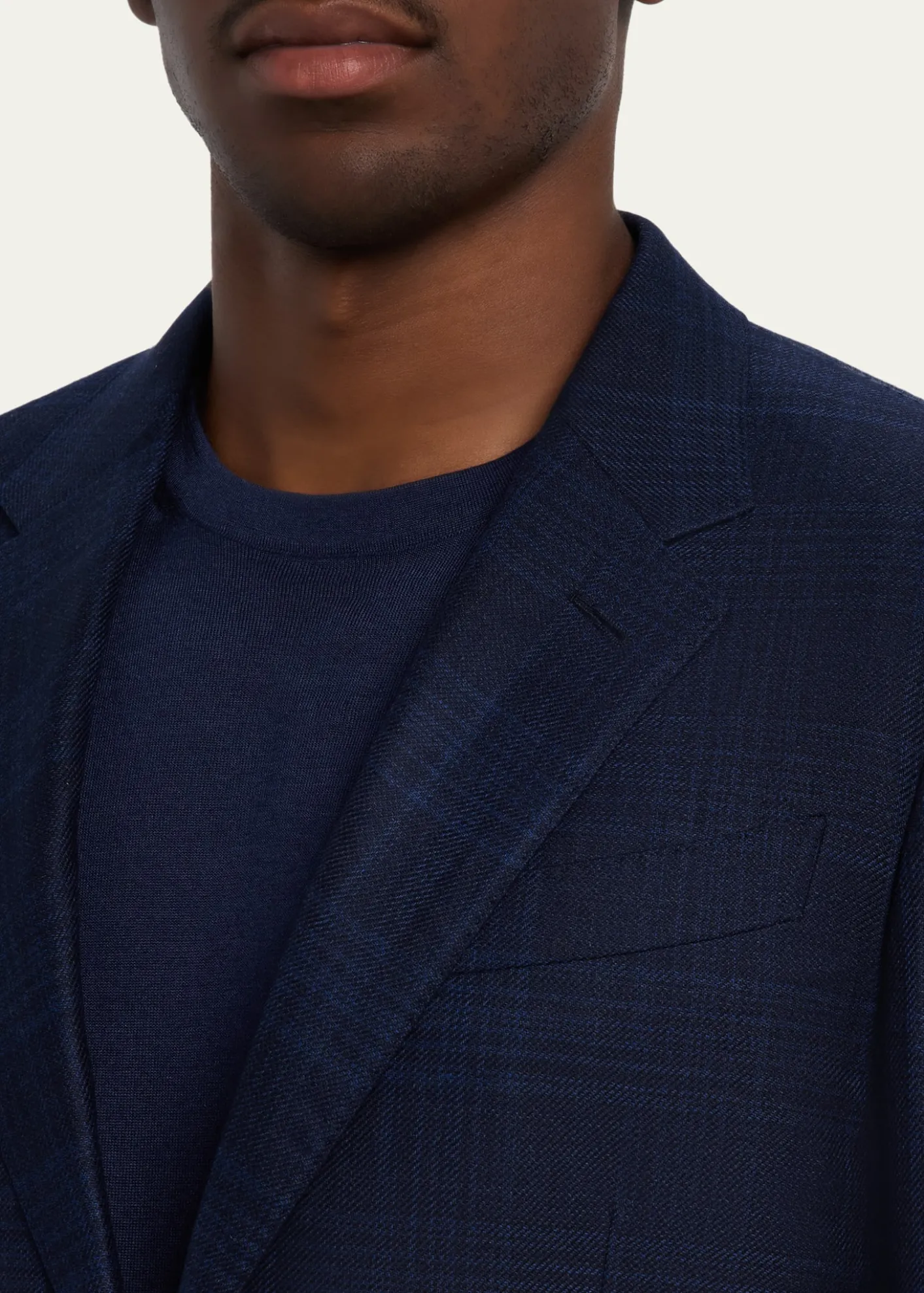 ZEGNAMen's Wool Tonal Plaid Single-Breasted Sport Coat