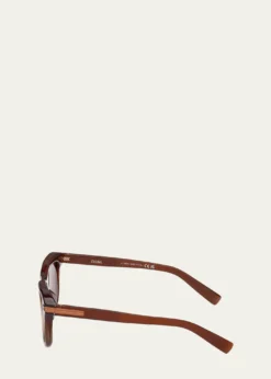 ZEGNAMen's Acetate Square Sunglasses
