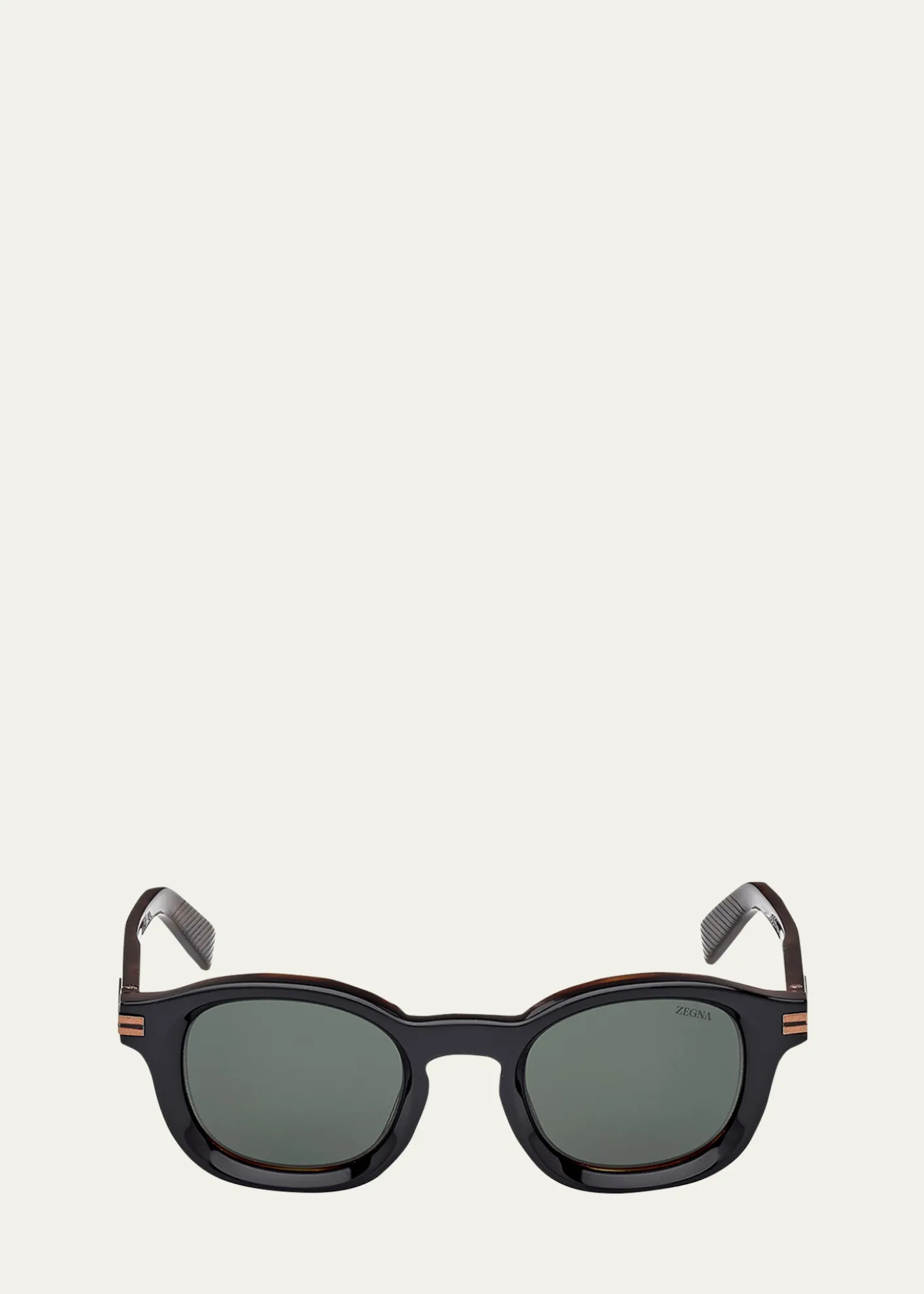 ZEGNAMen's AURORA I Acetate Round Sunglasses