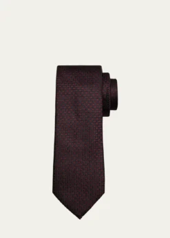 ZEGNAMen's Bicolor Basketweave Silk Tie