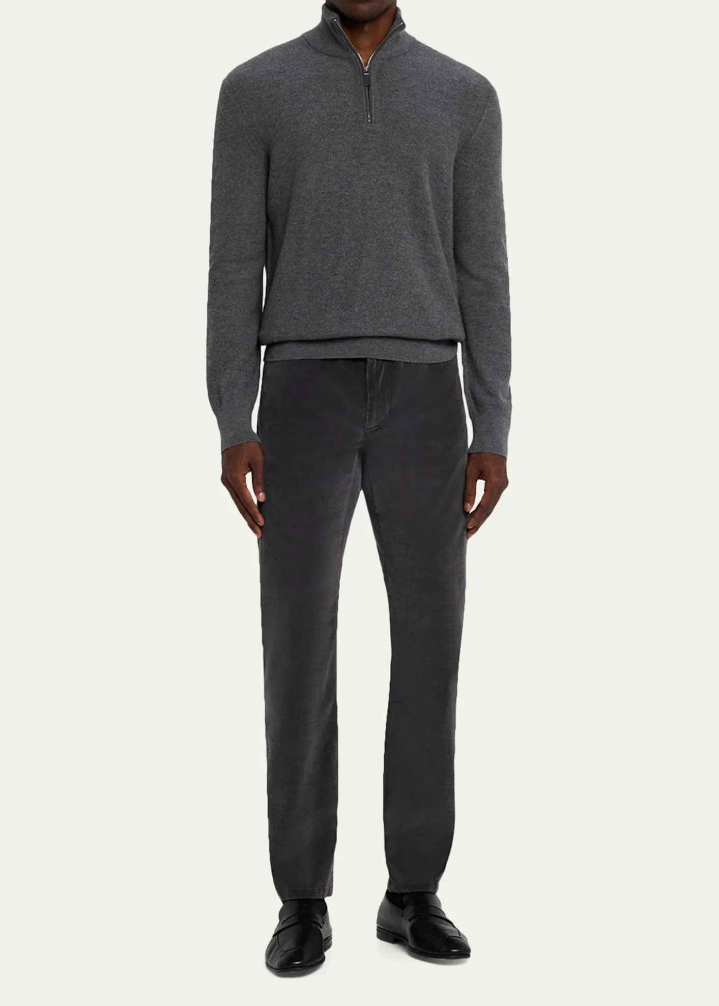 ZEGNAMen's Cashco Corduroy Straight Fit Five-Pocket Pants