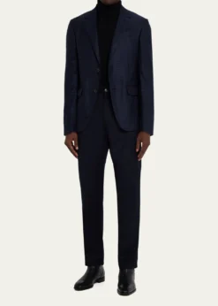 ZEGNAMen's Cashmere and Silk Tonal Check Sport Coat