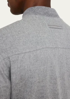 ZEGNAMen's Cashmere Concealed-Zip Blouson Jacket