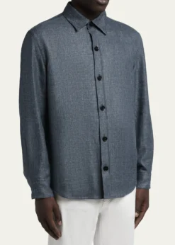 ZEGNAMen's Cashmere Linen and Silk Overshirt