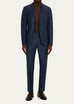 ZEGNAMen's Check Woven Patch-Pocket Sport Coat