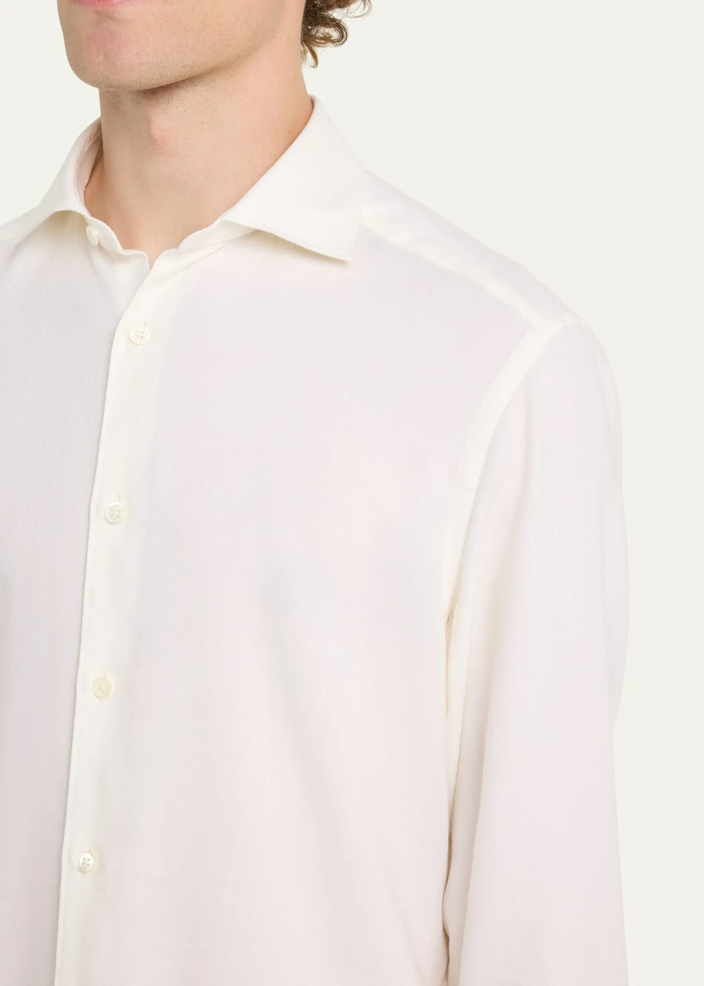 ZEGNAMen's Cotton-Cashmere Cashco Sport Shirt