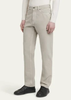 ZEGNAMen's Cotton Denim Five-Pocket Pants