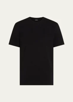 ZEGNAMen's Cotton Jersey Tonal Logo T-Shirt