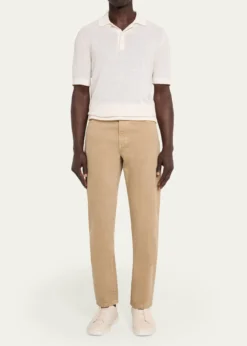 ZEGNAMen's Cotton Roccia Slim Five-Pockets Pants