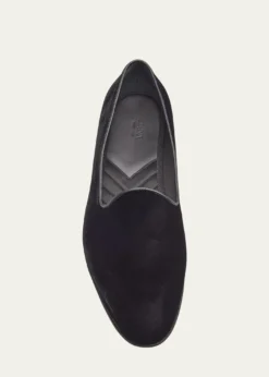 ZEGNAMen's Gala Textile Leather-Trim Loafers