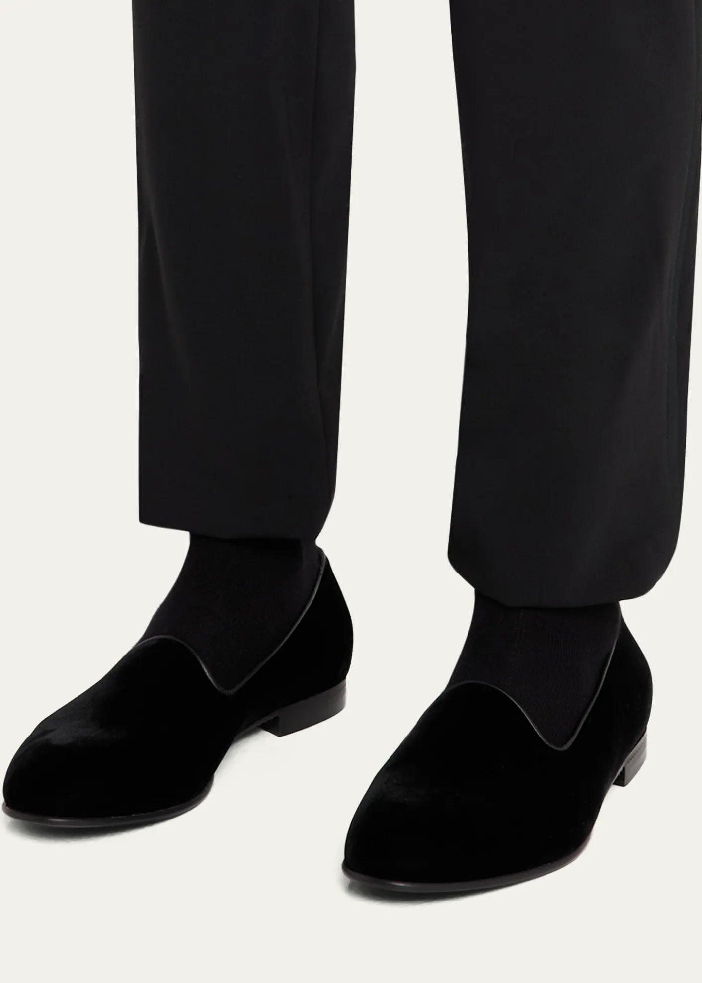 ZEGNAMen's Gala Textile Leather-Trim Loafers