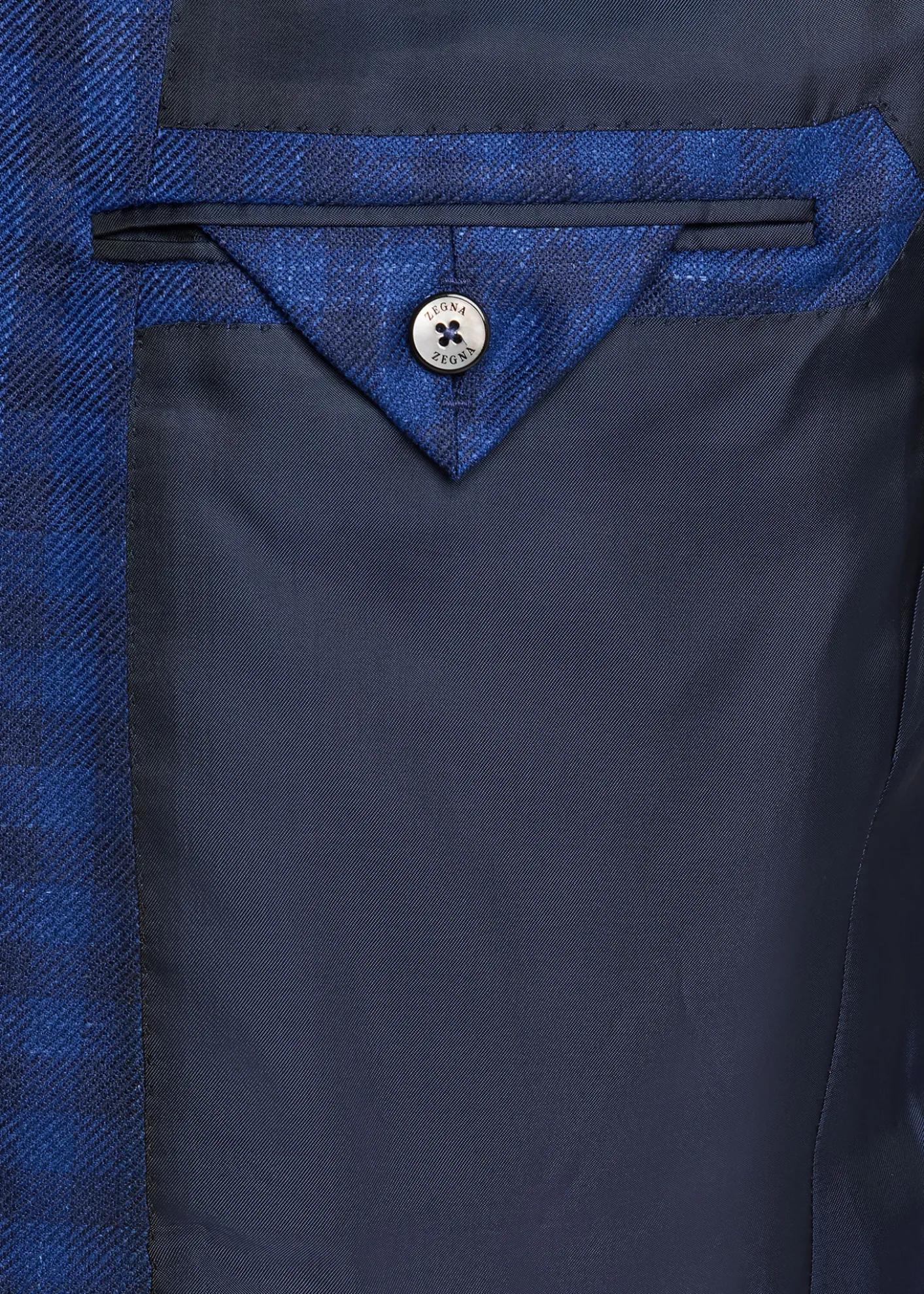ZEGNAMen's Gingham Check Single-Breasted Sport Coat
