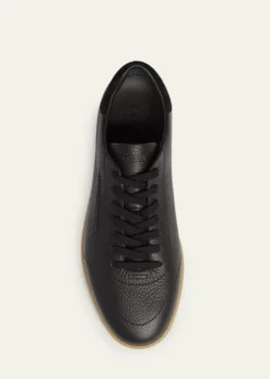 ZEGNAMen's 232 Grained Leather Low-Top Sneakers