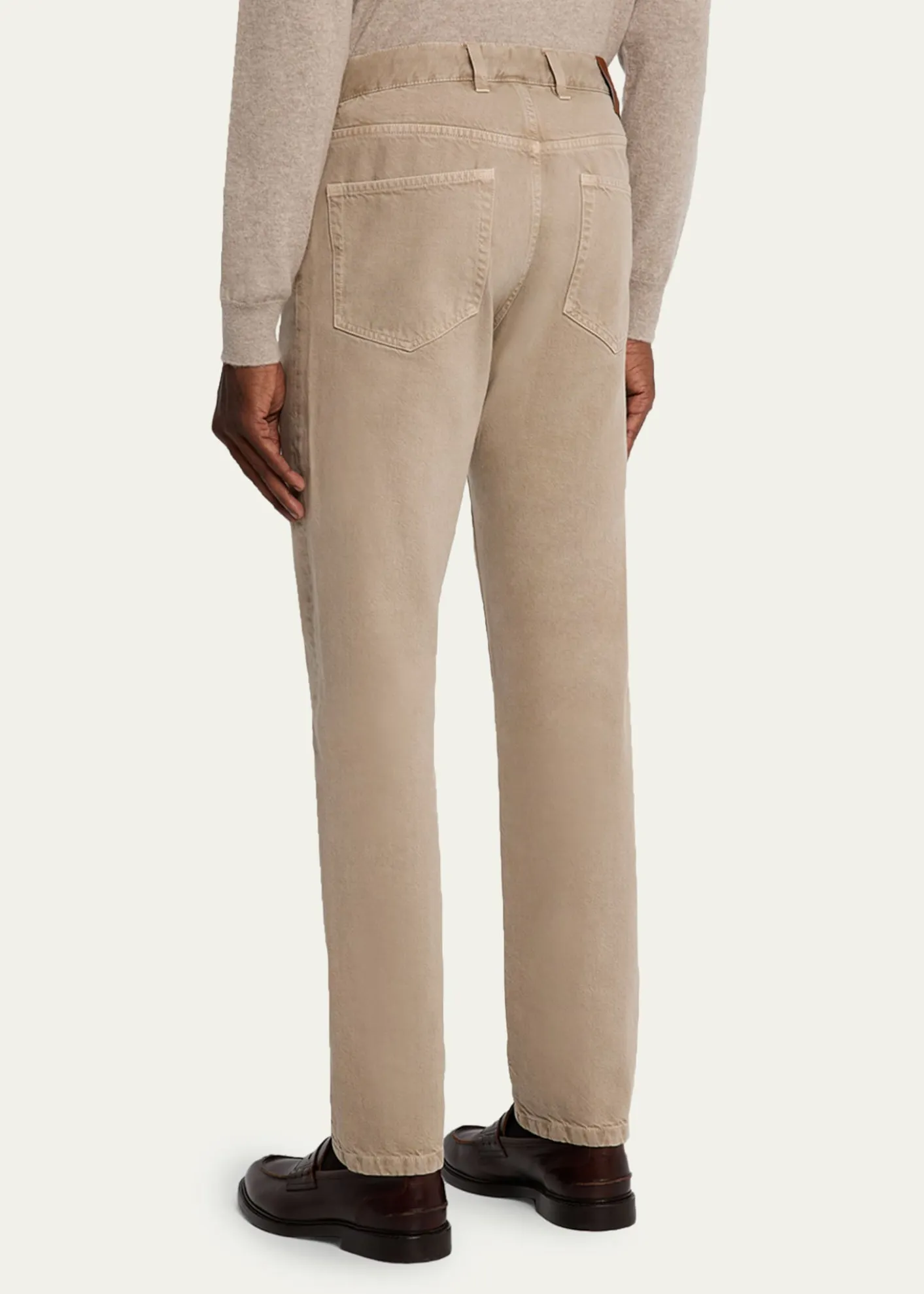 ZEGNAMen's Marble-Effect Slim Five-Pocket Pants