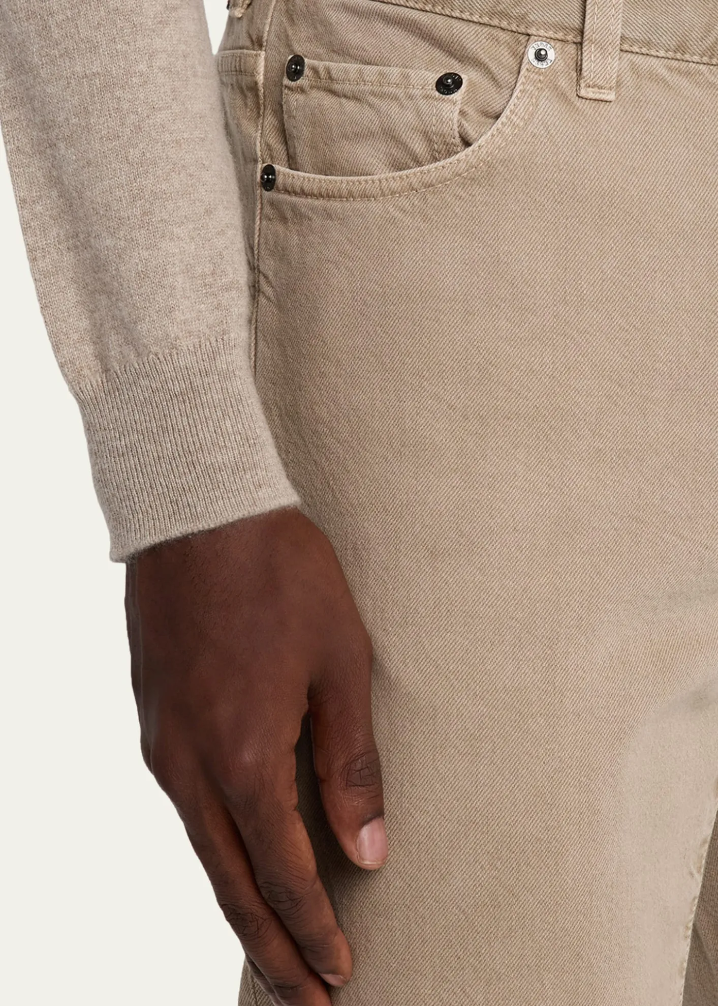 ZEGNAMen's Marble-Effect Slim Five-Pocket Pants