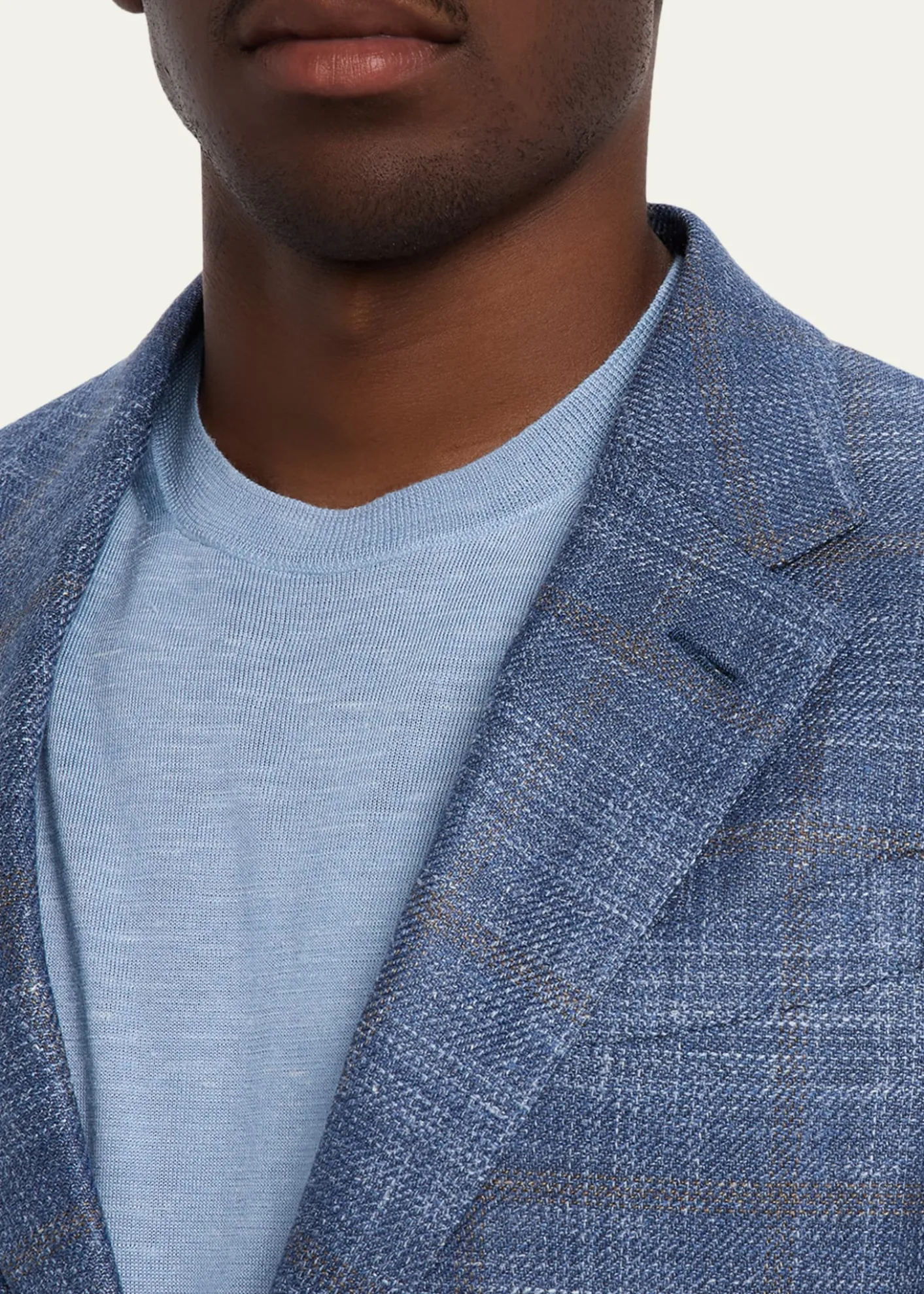ZEGNAMen's Melange Windowpane Winter Crossover Sport Coat