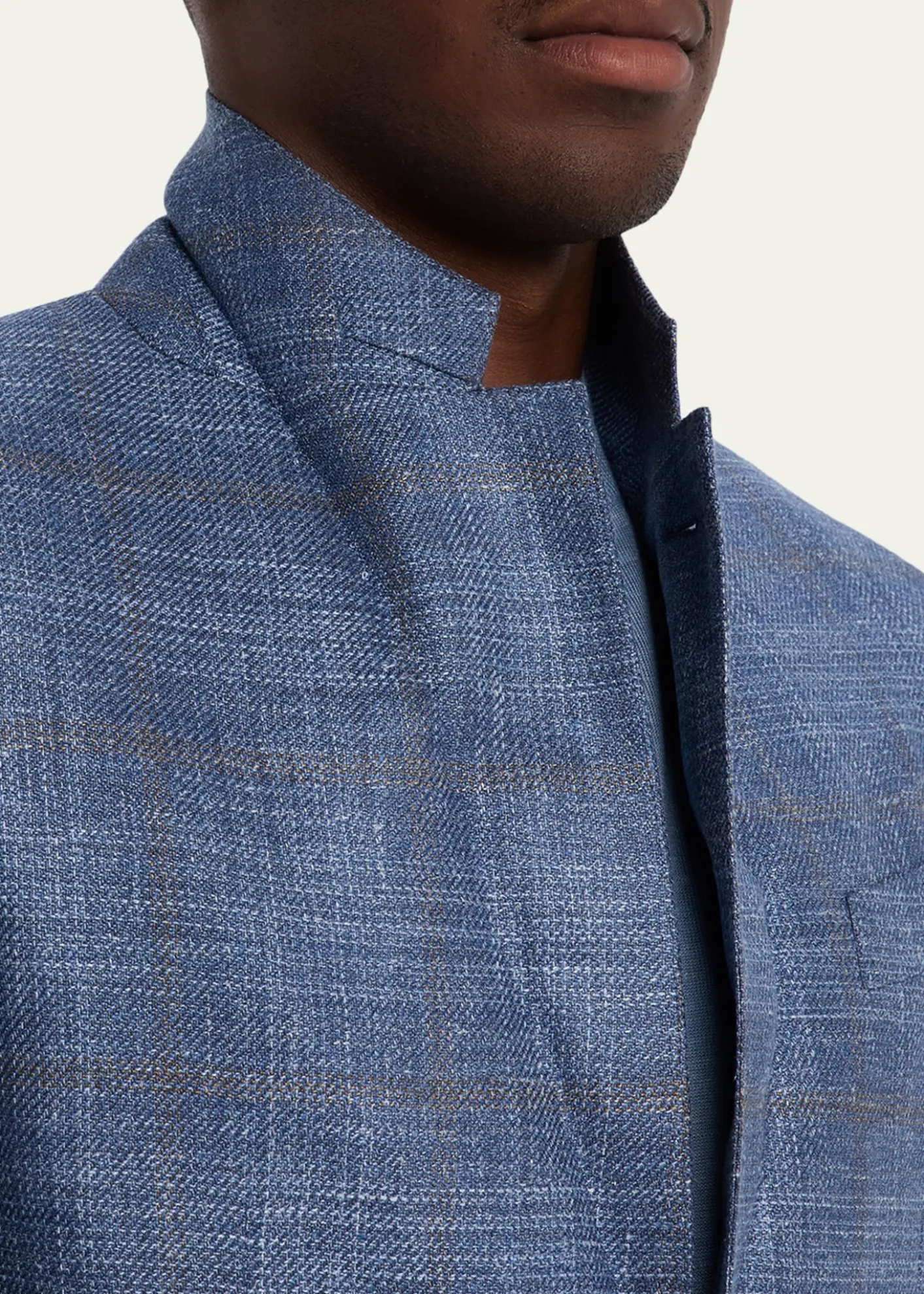 ZEGNAMen's Melange Windowpane Winter Crossover Sport Coat
