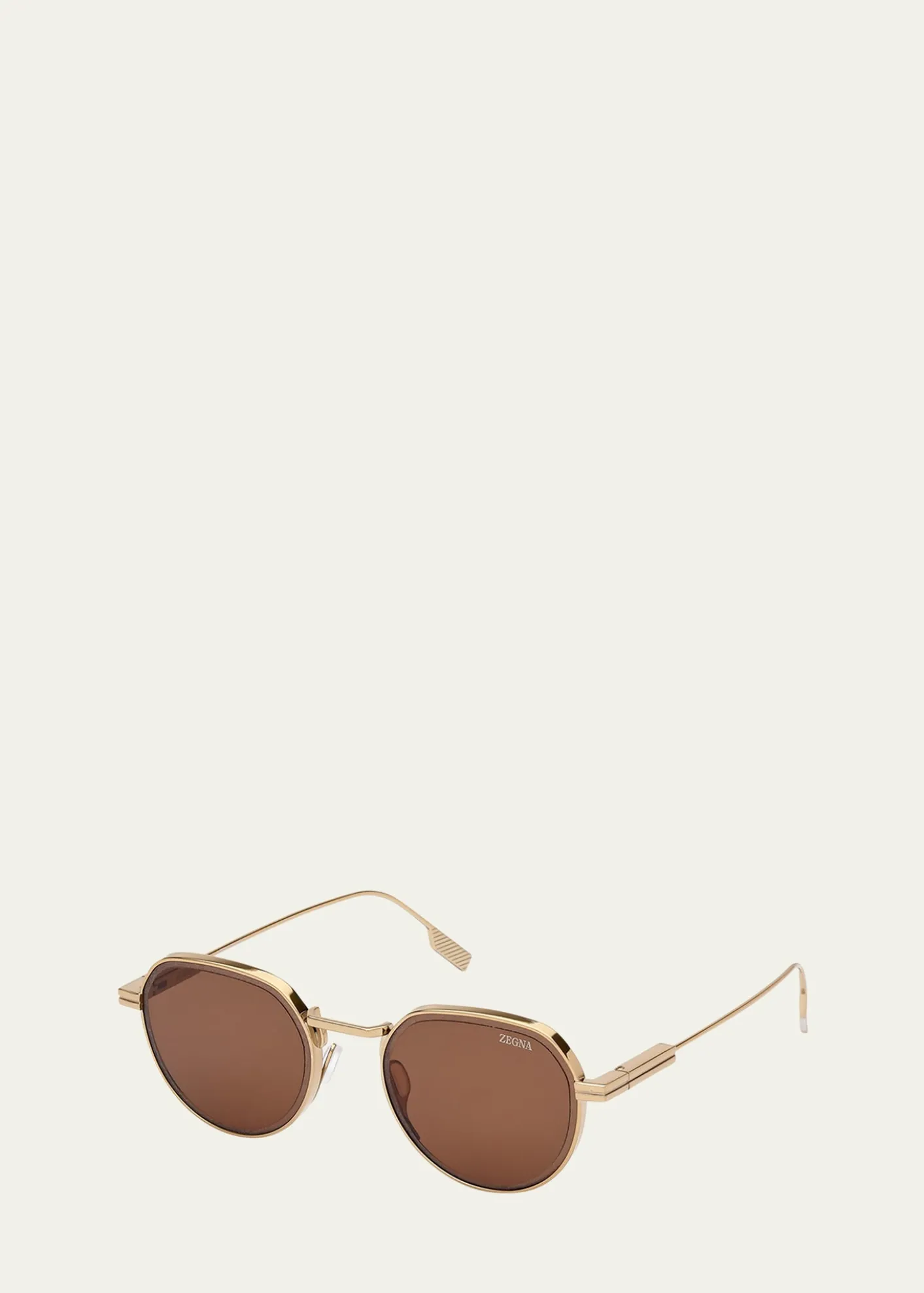 ZEGNAMen's Metal Round Sunglasses