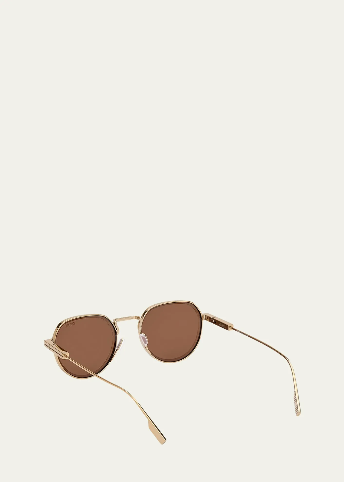 ZEGNAMen's Metal Round Sunglasses