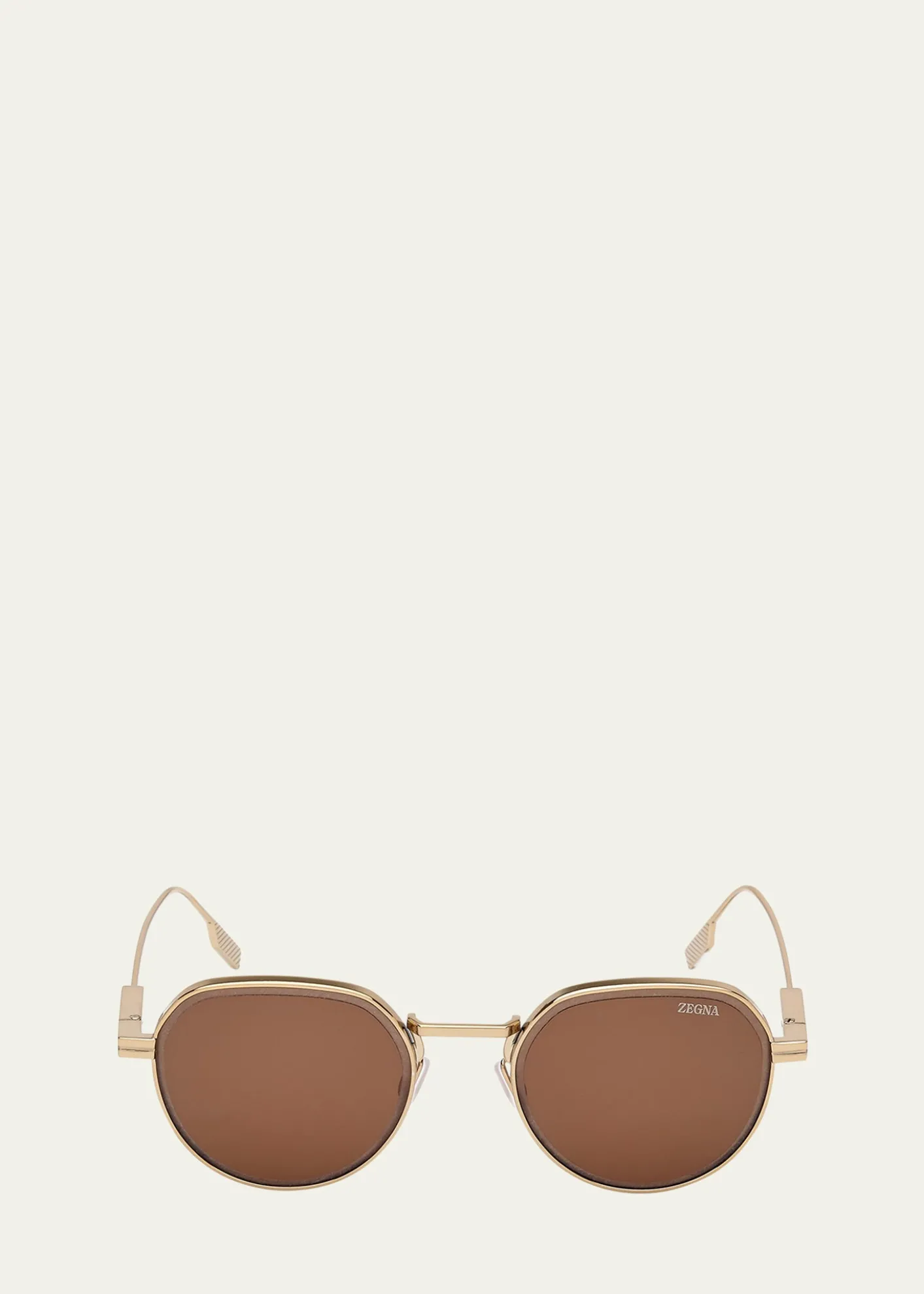 ZEGNAMen's Metal Round Sunglasses