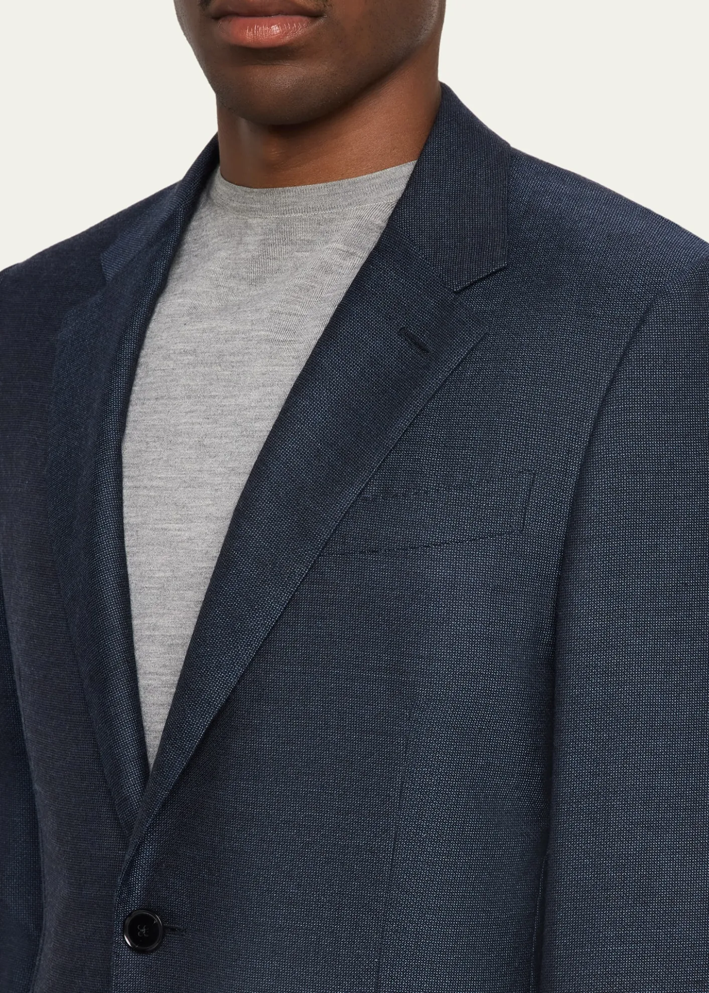 ZEGNAMen's Micro-Woven Cashmere and Silk Two-Button Sport Coat