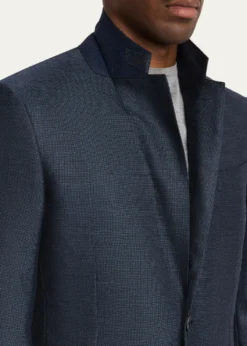 ZEGNAMen's Micro-Woven Cashmere and Silk Two-Button Sport Coat