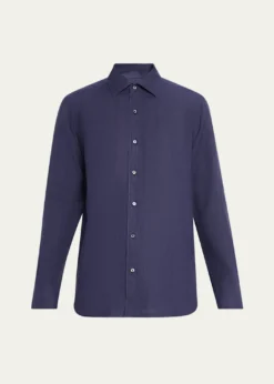 ZEGNAMen's Oasi Lino Linen Button-Down Shirt
