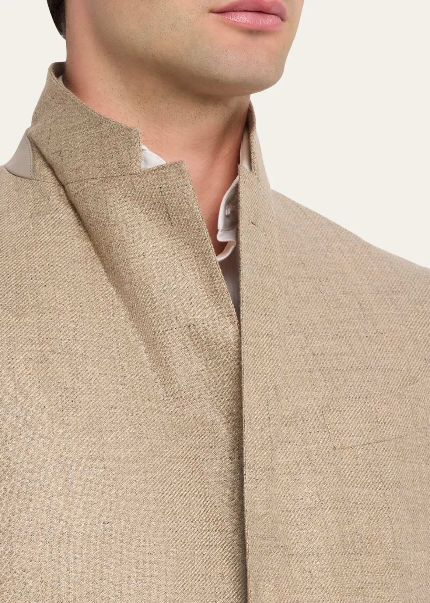 ZEGNAMen's Patch-Pocket Melange Single-Breasted Sport Coat