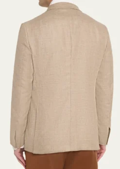ZEGNAMen's Patch-Pocket Melange Single-Breasted Sport Coat