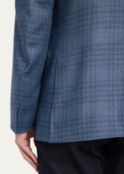 ZEGNAMen's Plaid Cashmere and Silk Single-Breasted Sport Coat