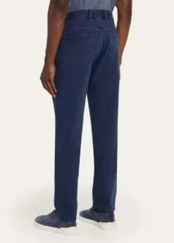 ZEGNAMen's Pure Cotton Slim Fit Five-Pocket Jeans