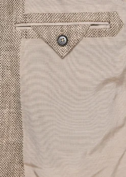 ZEGNAMen's Silk and Linen Herringbone Single-Breasted Sport Coat