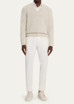 ZEGNAMen's Slim Flat-Front Pants