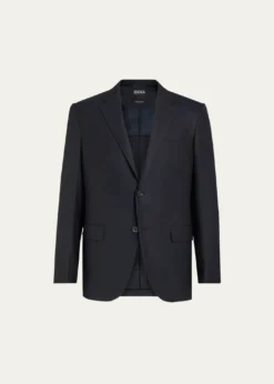 ZEGNAMen's Solid Trofeo Wool Regular-Fit Blazer Jacket