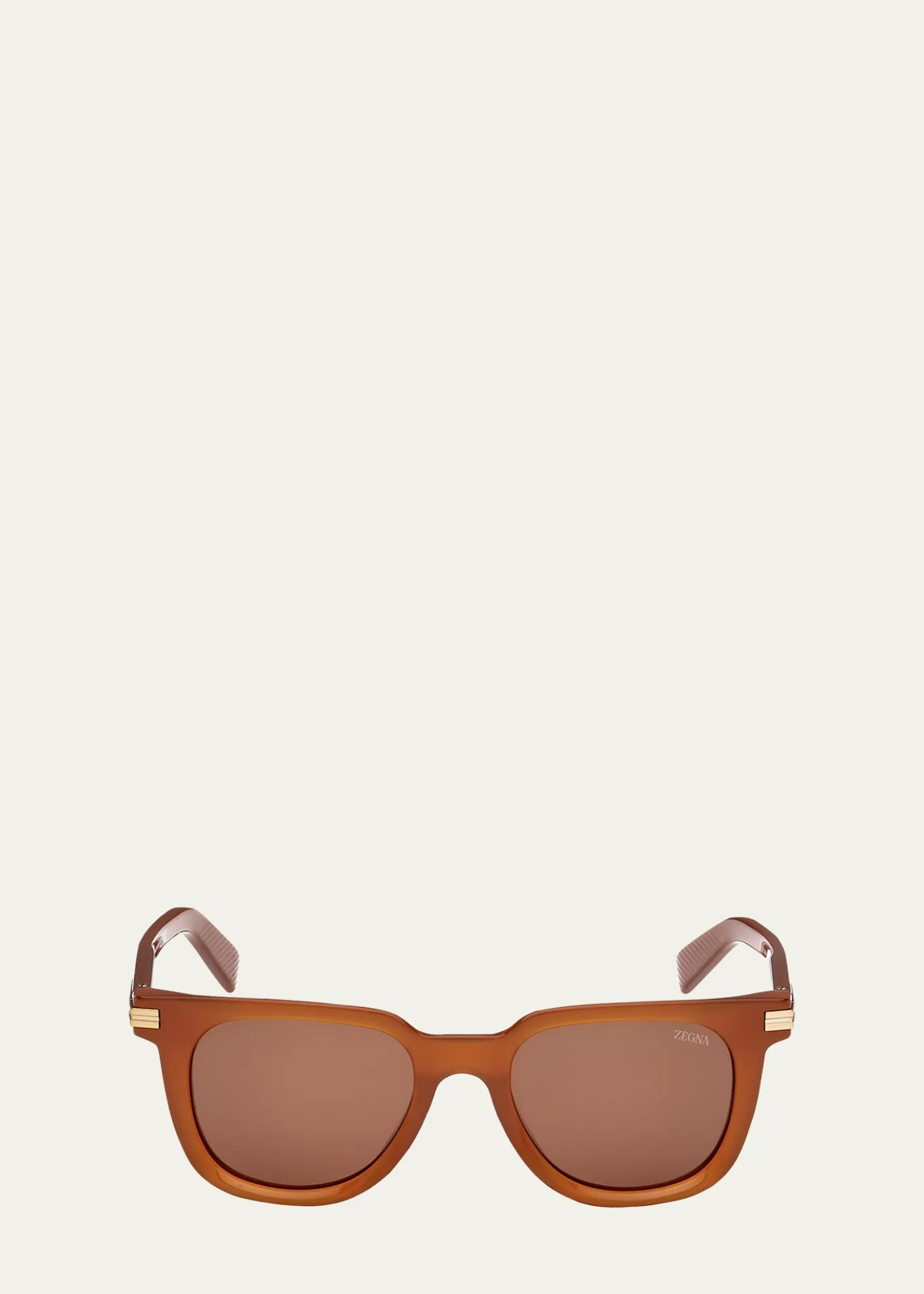 ZEGNAMen's Square Acetate Sunglasses