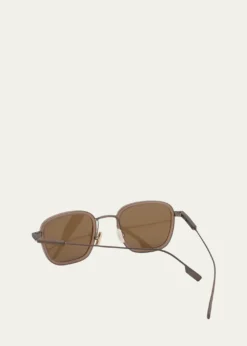 ZEGNAMen's Square Titanium Sunglasses