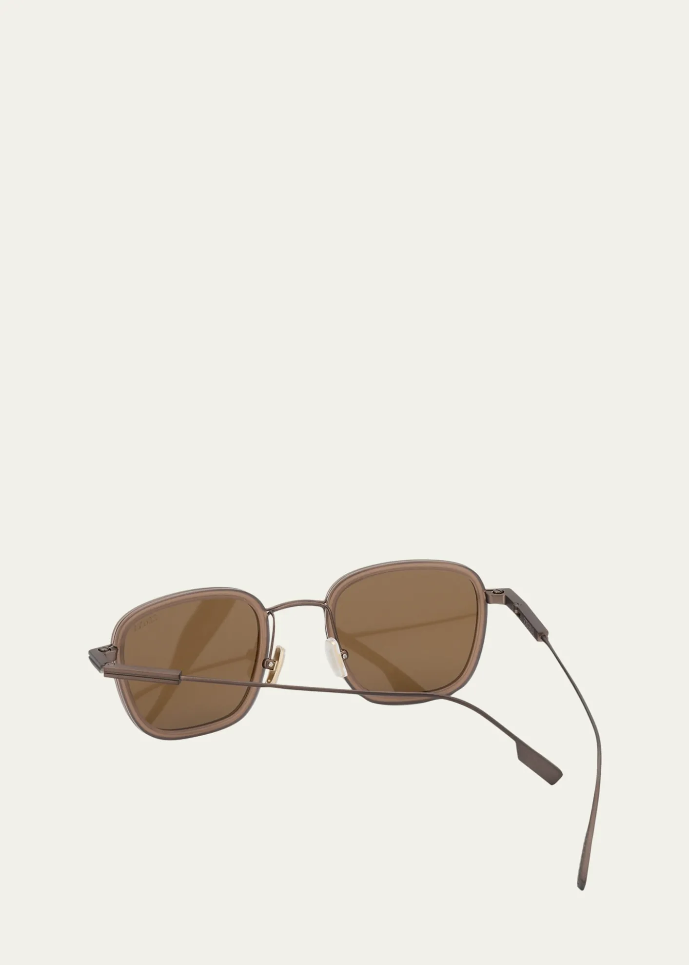 ZEGNAMen's Square Titanium Sunglasses