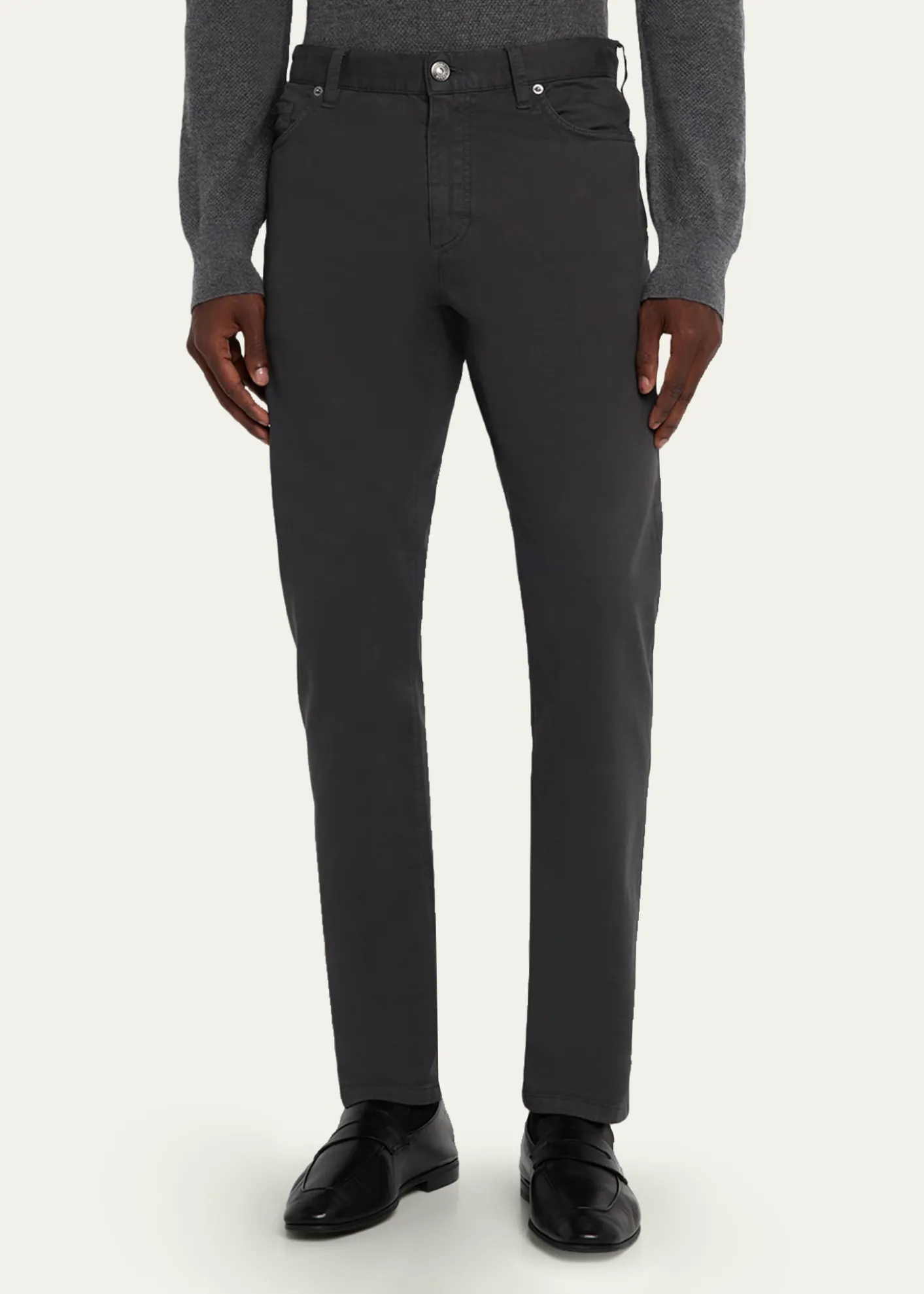 ZEGNAMen's Stretch Gabardine Slim Five-Pocket Pants