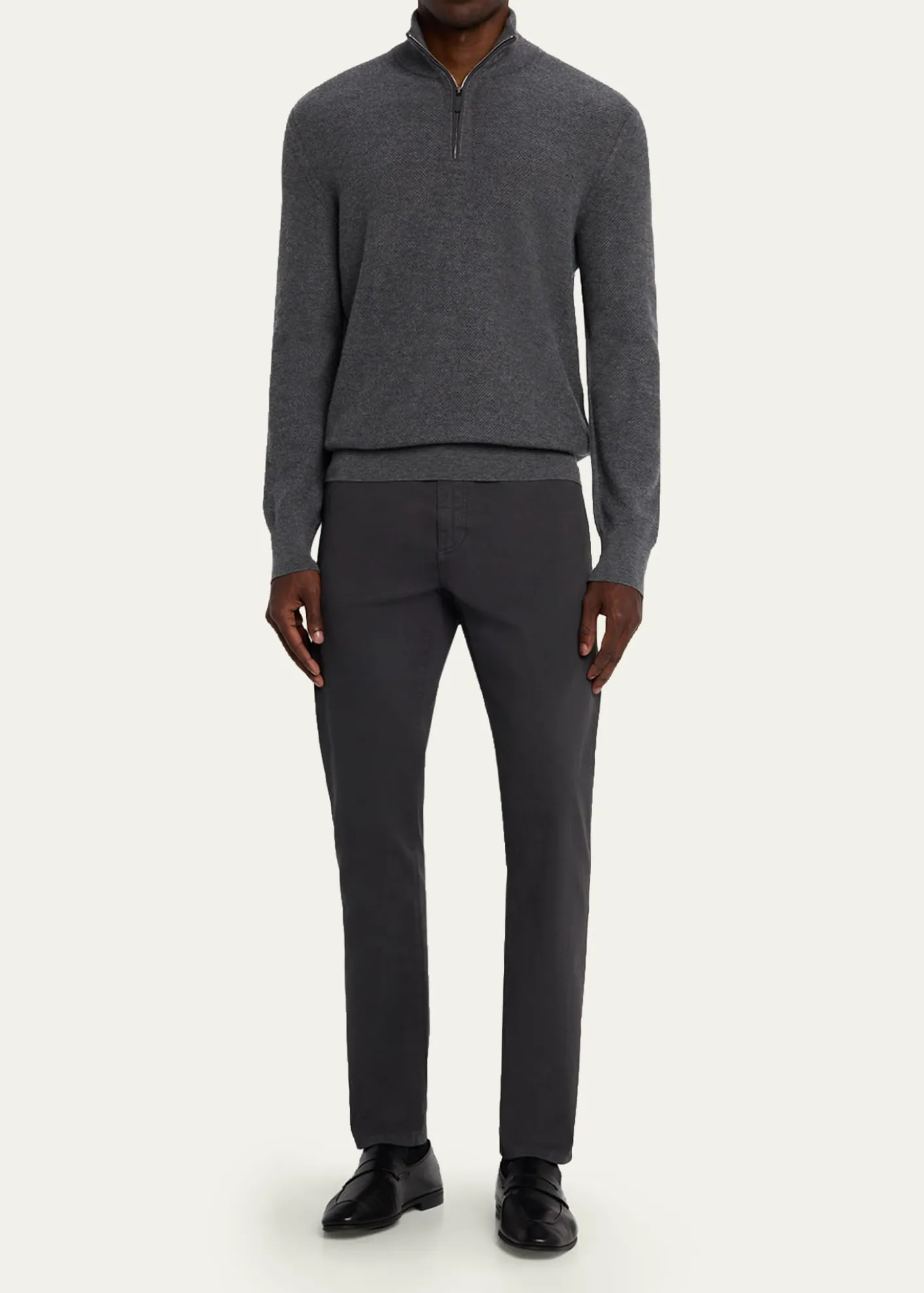 ZEGNAMen's Stretch Gabardine Slim Five-Pocket Pants