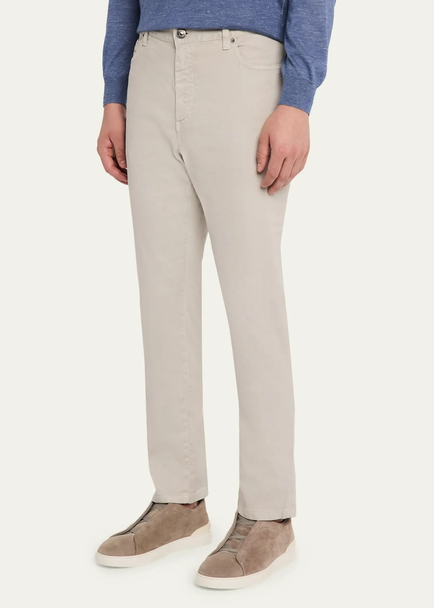 ZEGNAMen's Stretch Straight Leg Five-Pocket Pants