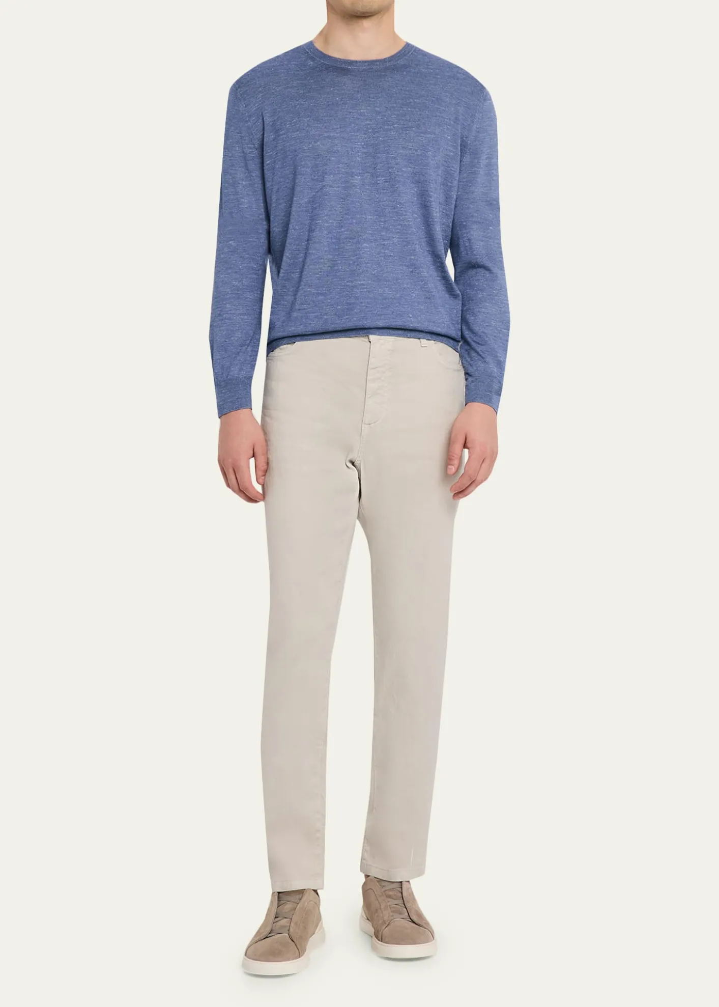 ZEGNAMen's Stretch Straight Leg Five-Pocket Pants