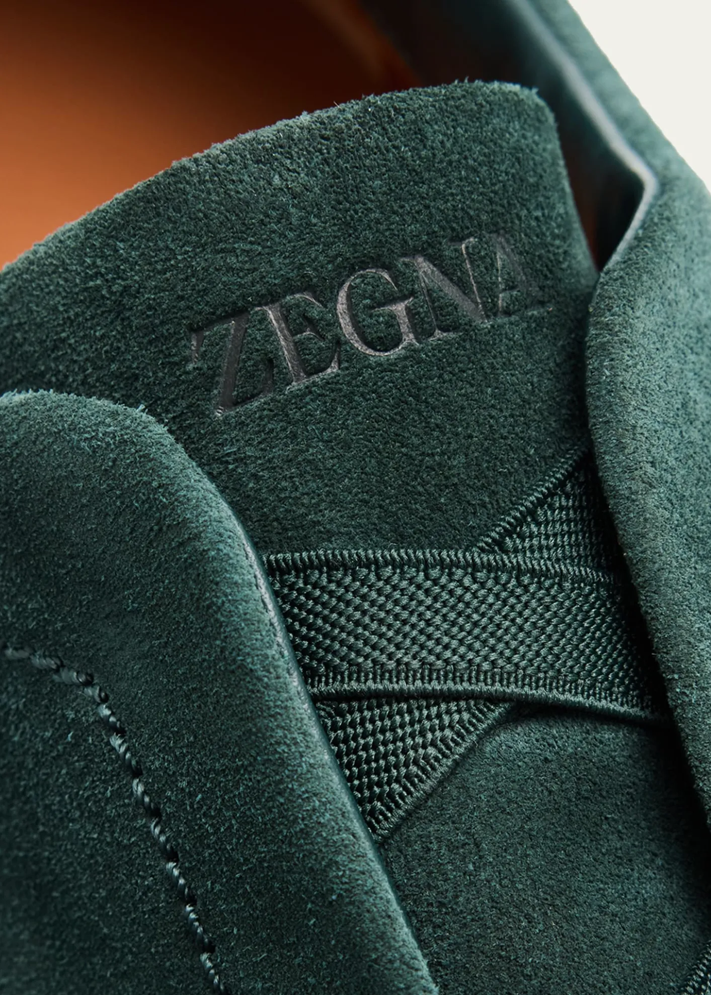 ZEGNAMen's Suede Triple Stitch Slip-On Sneakers