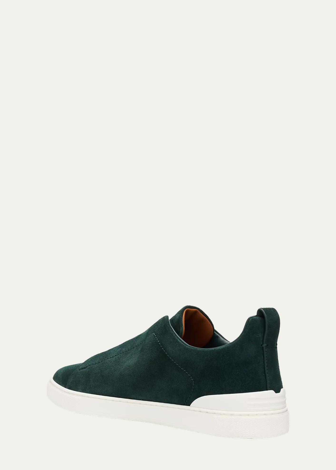ZEGNAMen's Suede Triple Stitch Slip-On Sneakers