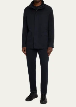 ZEGNAMen's Technical Full-Zip Car Coat