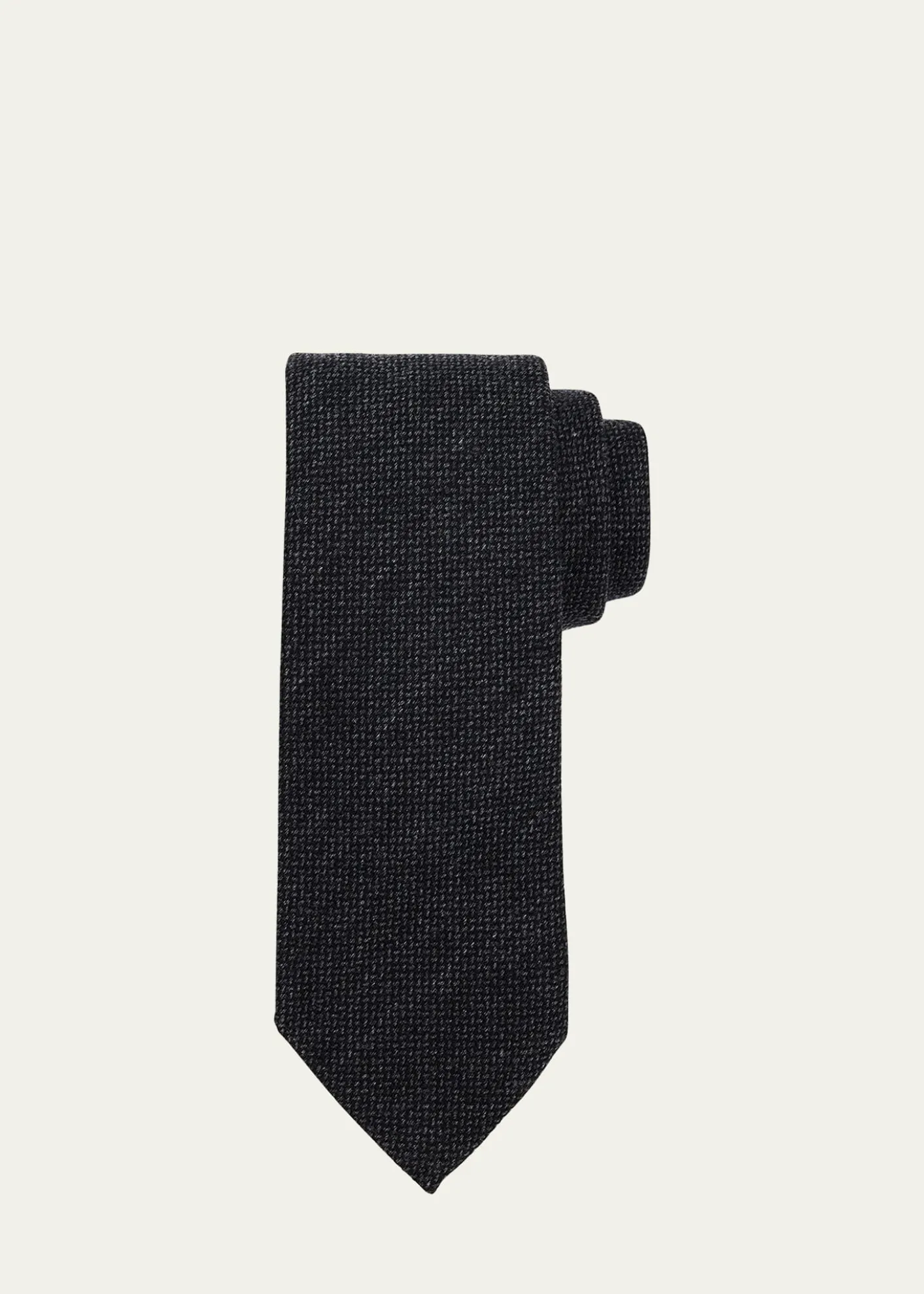 ZEGNAMen's Textured Wool and Silk Tie